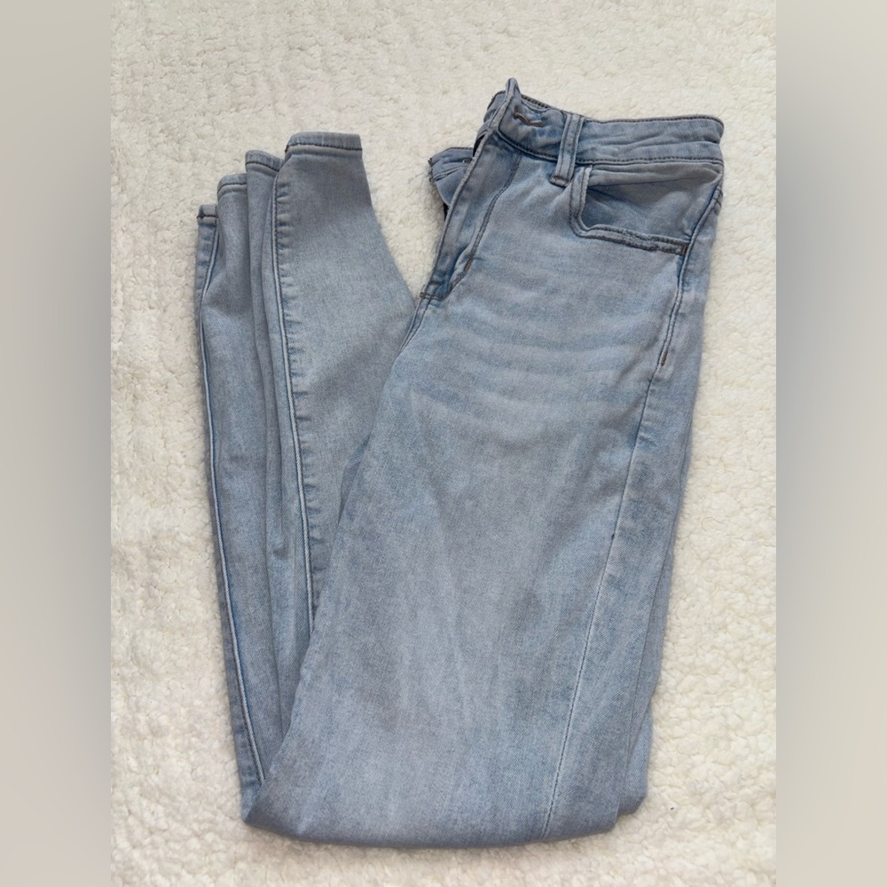 American Eagle Outfitters Women's Light Blue Skinny Jeans